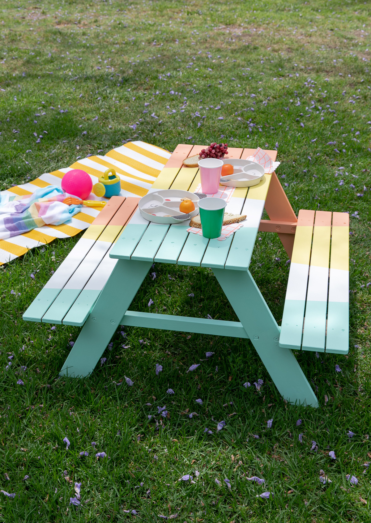 Picnic Table For Kids
 a colorful picnic table for your kids Oh Joy
