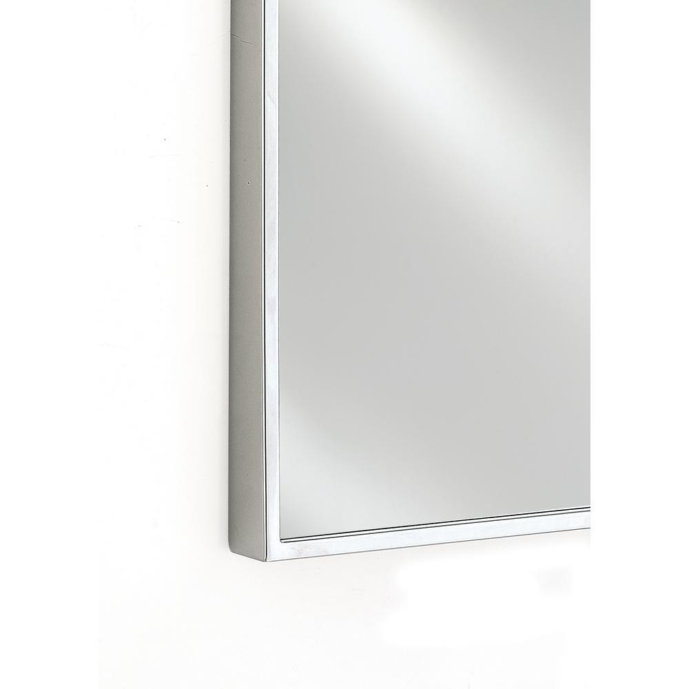 Polished Nickel Bathroom Mirror
 Afina Urban Steel 30 in x 36 in Brushed Nickel Wall