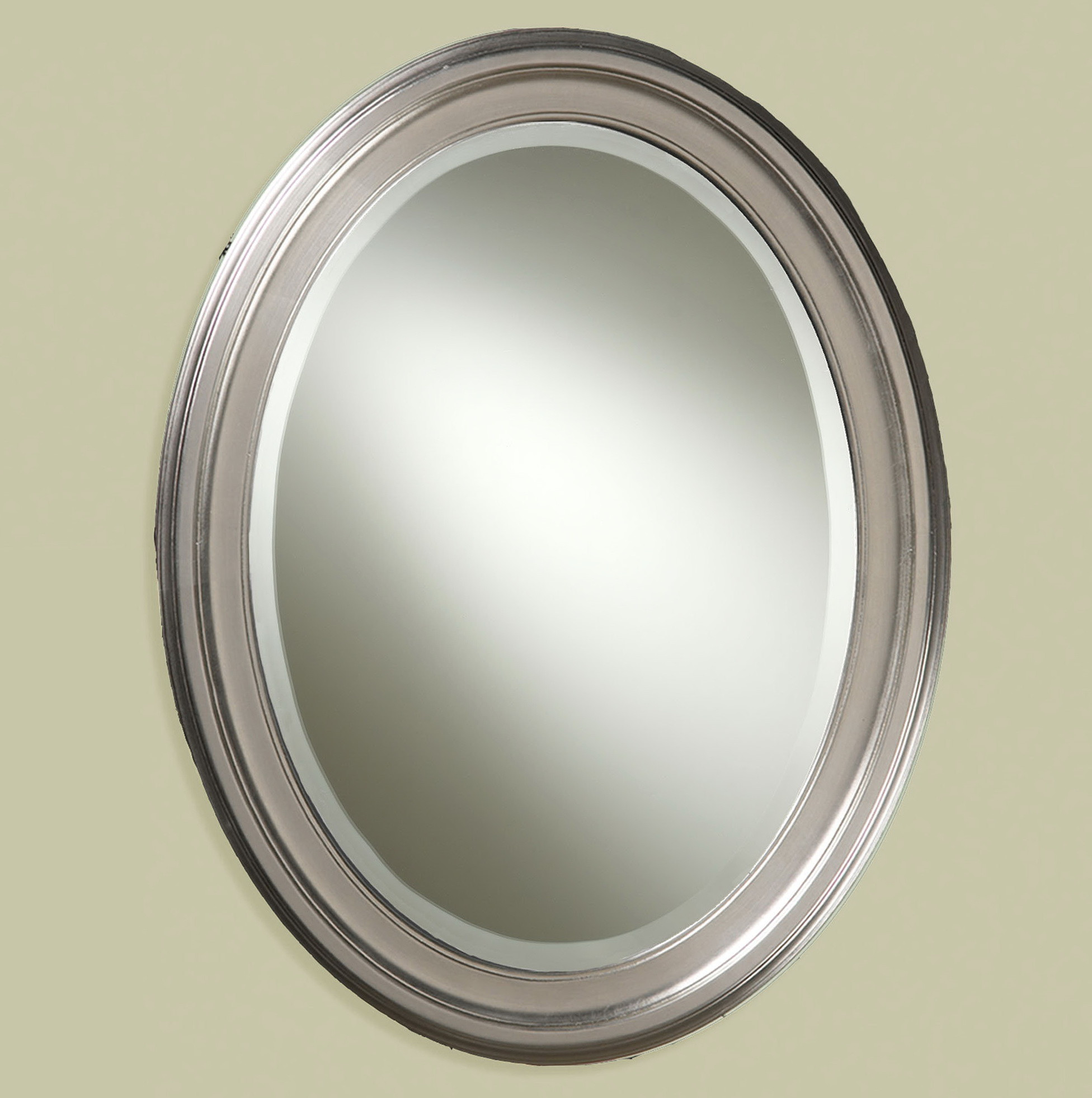 Polished Nickel Bathroom Mirror
 Oval Bathroom Mirrors Brushed Nickel