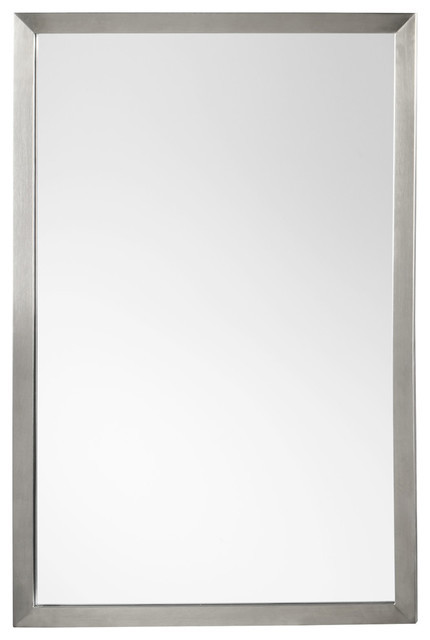 Polished Nickel Bathroom Mirror
 Ronbow Contemporary Metal Framed Bathroom Mirror Brushed
