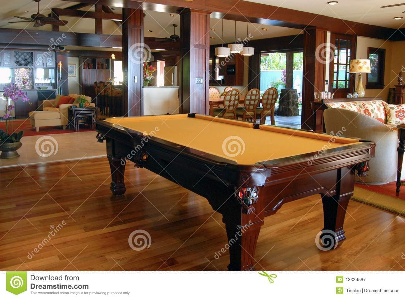 Pool Table In Living Room
 Pool Table In The Living Room Royalty Free Stock