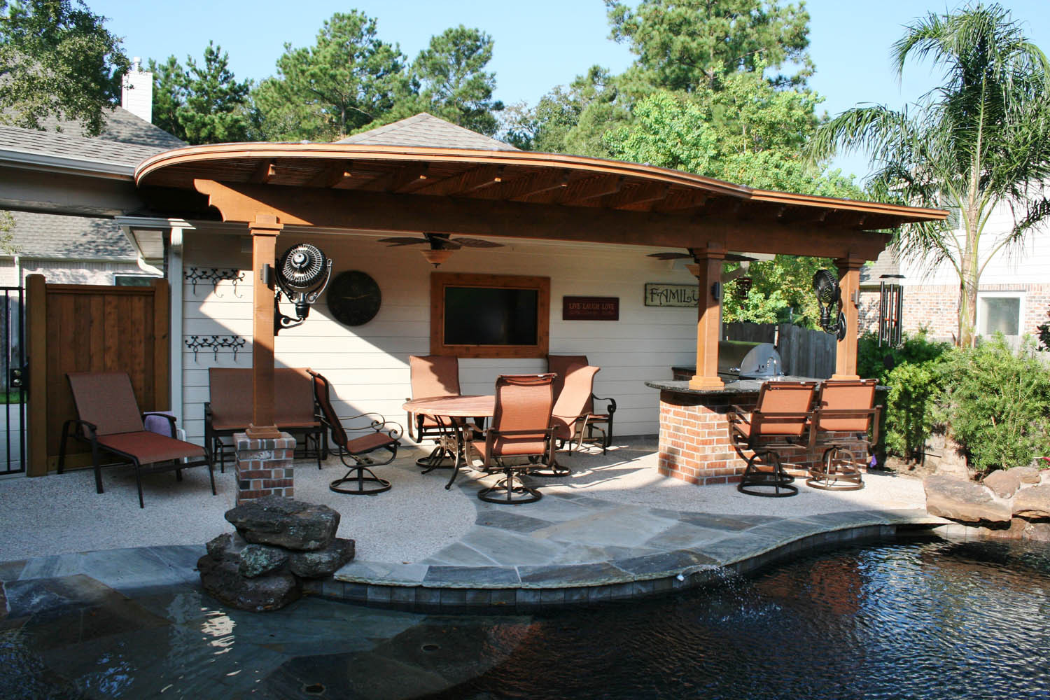 Pool With Outdoor Kitchen
 Houston Outdoor kitchens Spring s