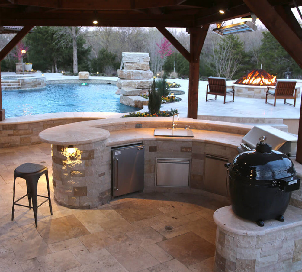 Pool With Outdoor Kitchen
 Outdoor Kitchen Frisco TX