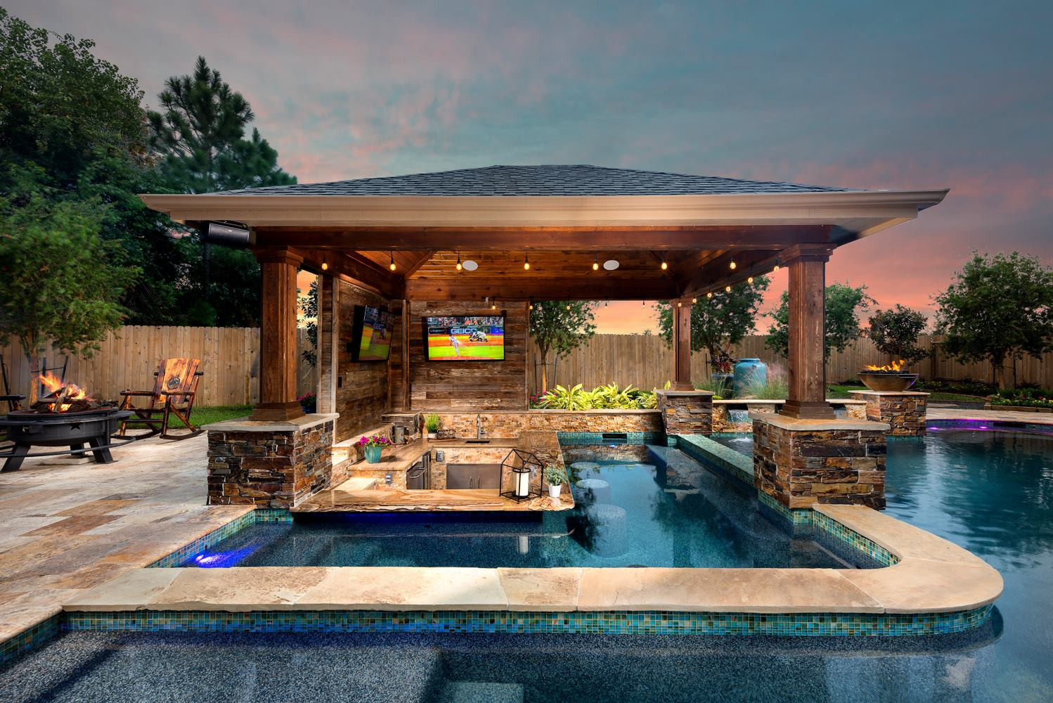 Pool With Outdoor Kitchen
 Outdoor Living s Houston