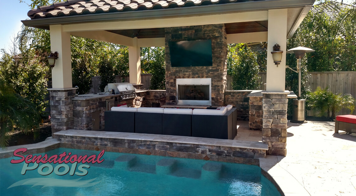 Pool With Outdoor Kitchen
 Outdoor Living