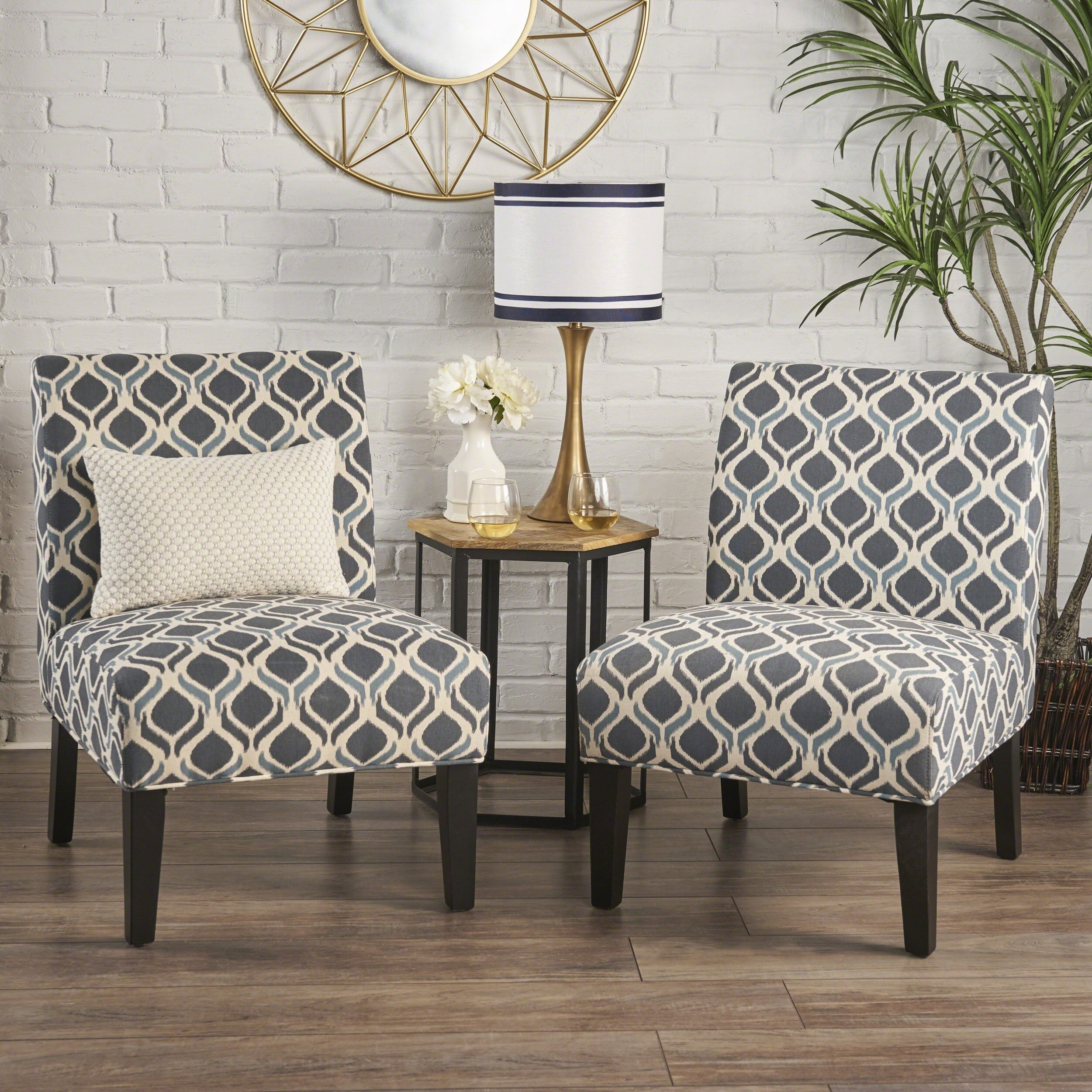 Printed Living Room Chairs
 Accent Chairs For Living Room Set 2 Soft Sturdy Armless