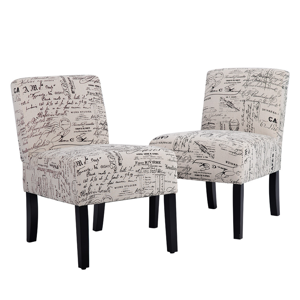 Printed Living Room Chairs
 Accent Chair Sofa Club Side Upholstered Letter Print