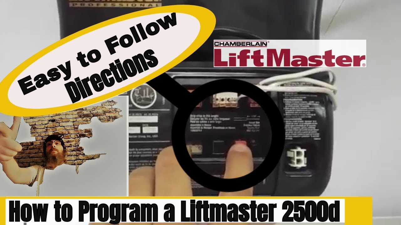 Programing Liftmaster Garage Door Openers
 LiftMaster 2500 Garage Door Opener Electronic Limits