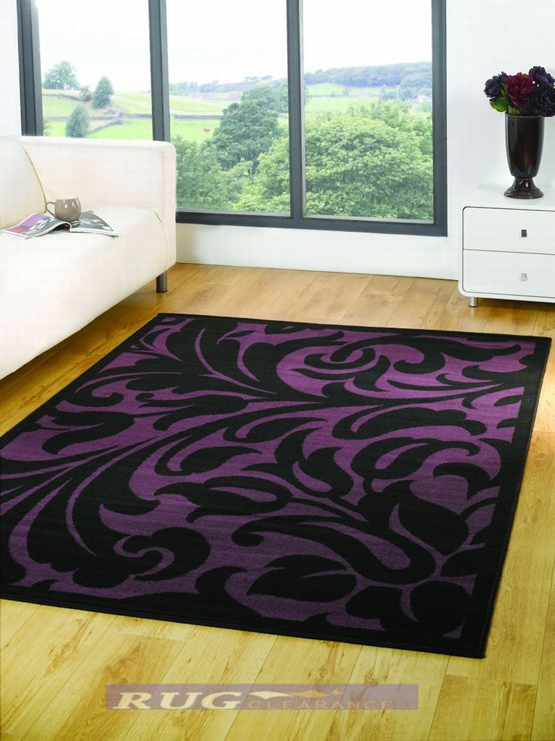 Purple Rugs For Living Room
 pruple black woven rug