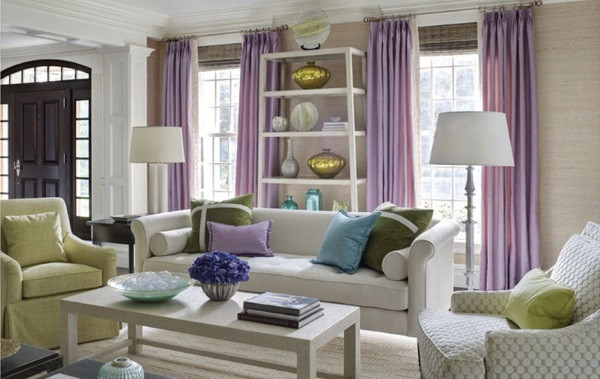 Purple Rugs For Living Room
 14 Living Rooms Enlivened for Spring with Colorful