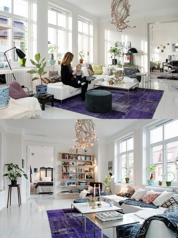 Purple Rugs For Living Room
 50 Scandinavian living room design ideas functionality