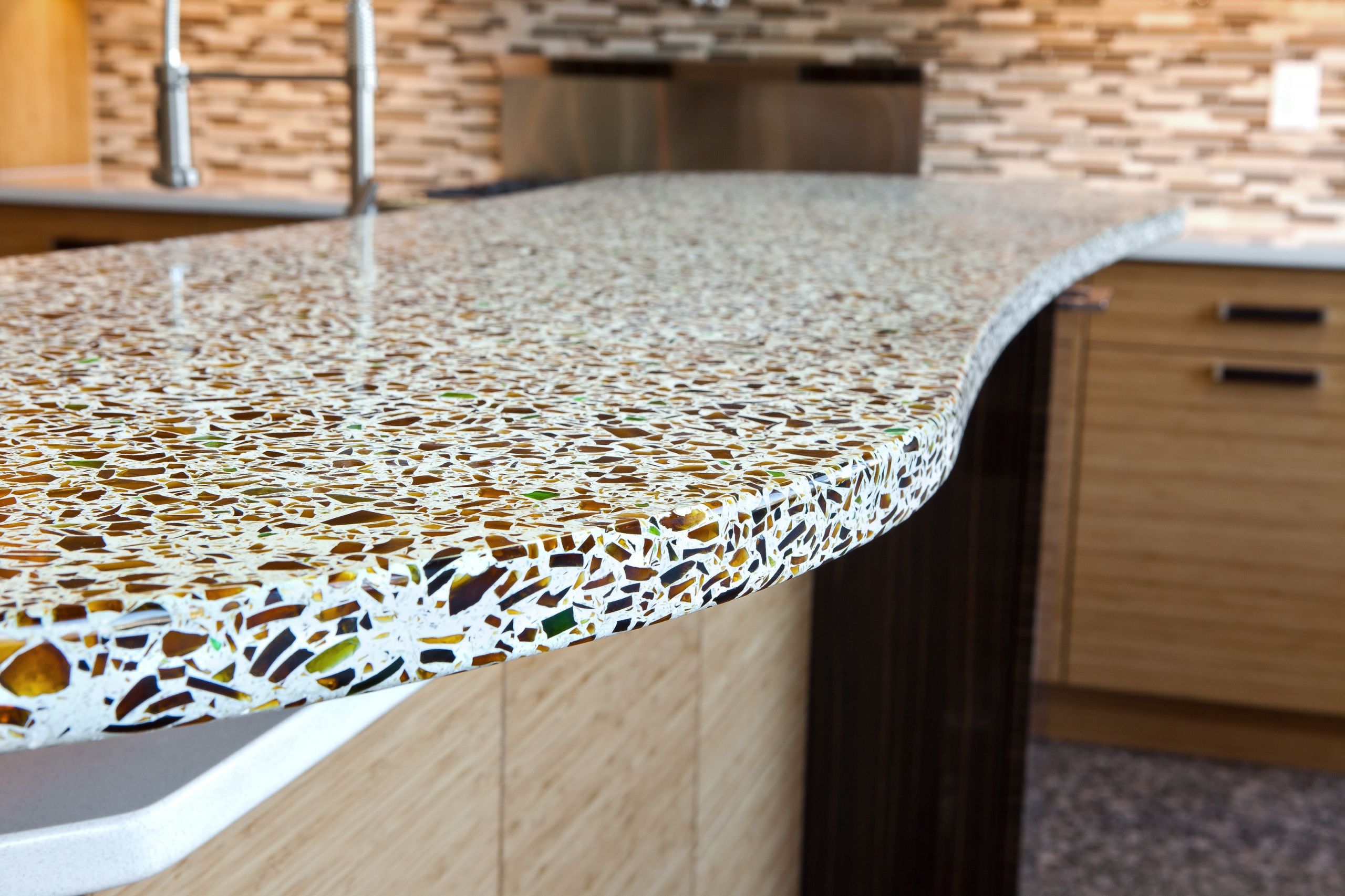 Recycled Glass Kitchen Countertops
 6 Ecofriendly Countertops for Sustainable Kitchen Design