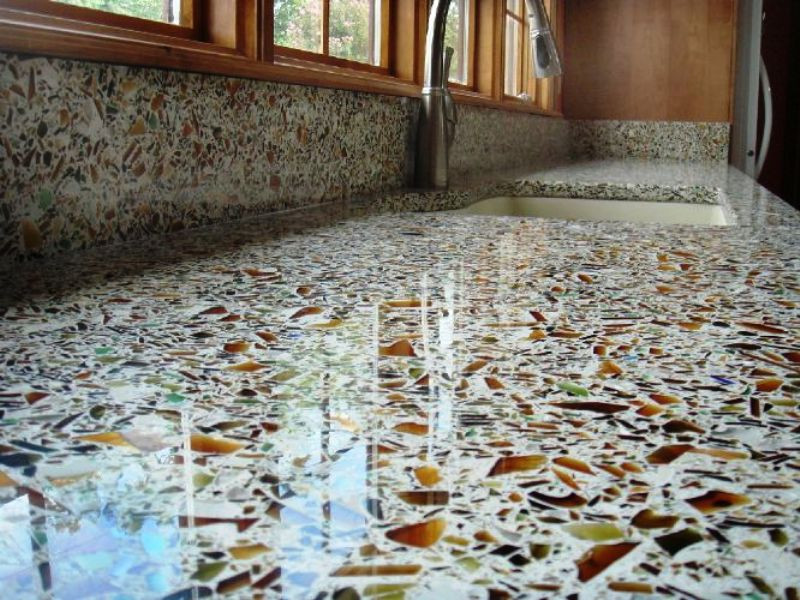 Recycled Glass Kitchen Countertops
 Countertops Interiors by Kitchen Koncepts