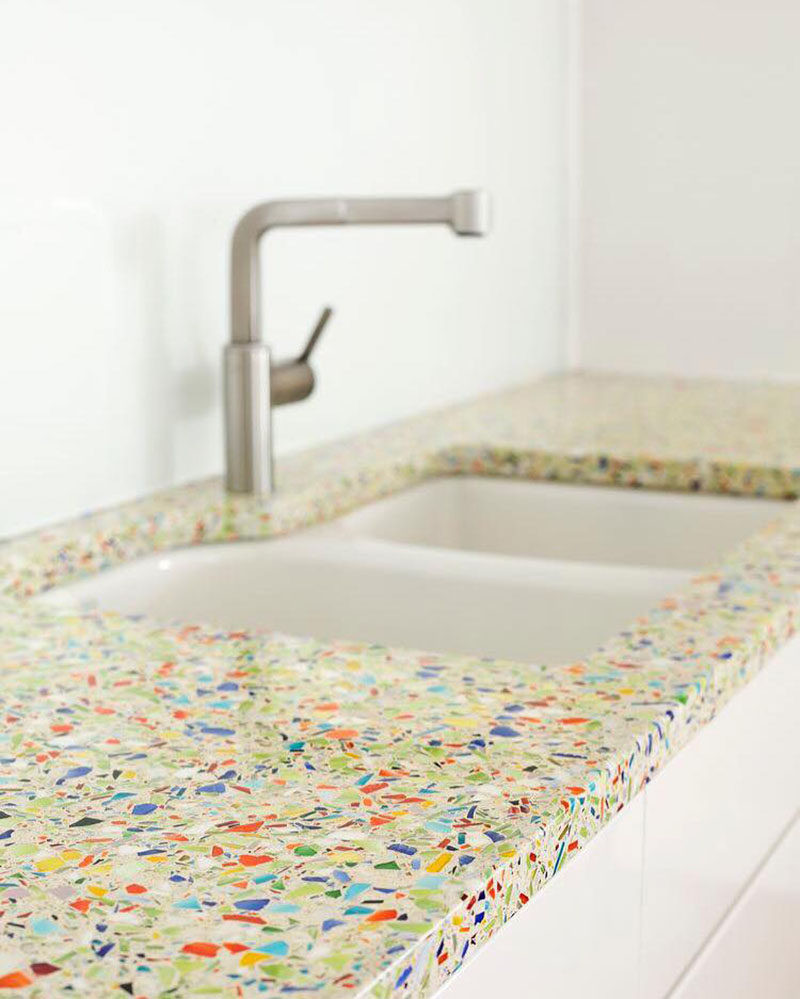 Recycled Glass Kitchen Countertops
 Kitchen Design Idea 5 Unconventional Materials You Can