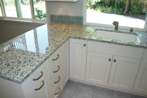 Recycled Glass Kitchen Countertops
 Kitchen Recycled Glass Countertop
