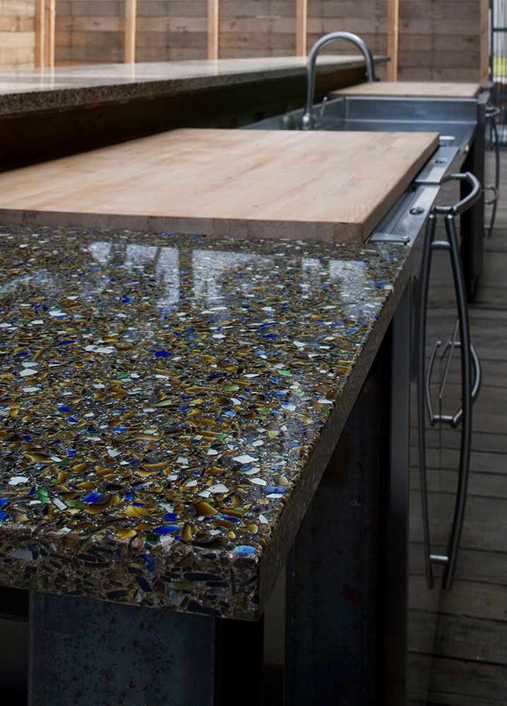 Recycled Glass Kitchen Countertops
 Vetrazzo Countertop Eco Friendly Stunning Recycled