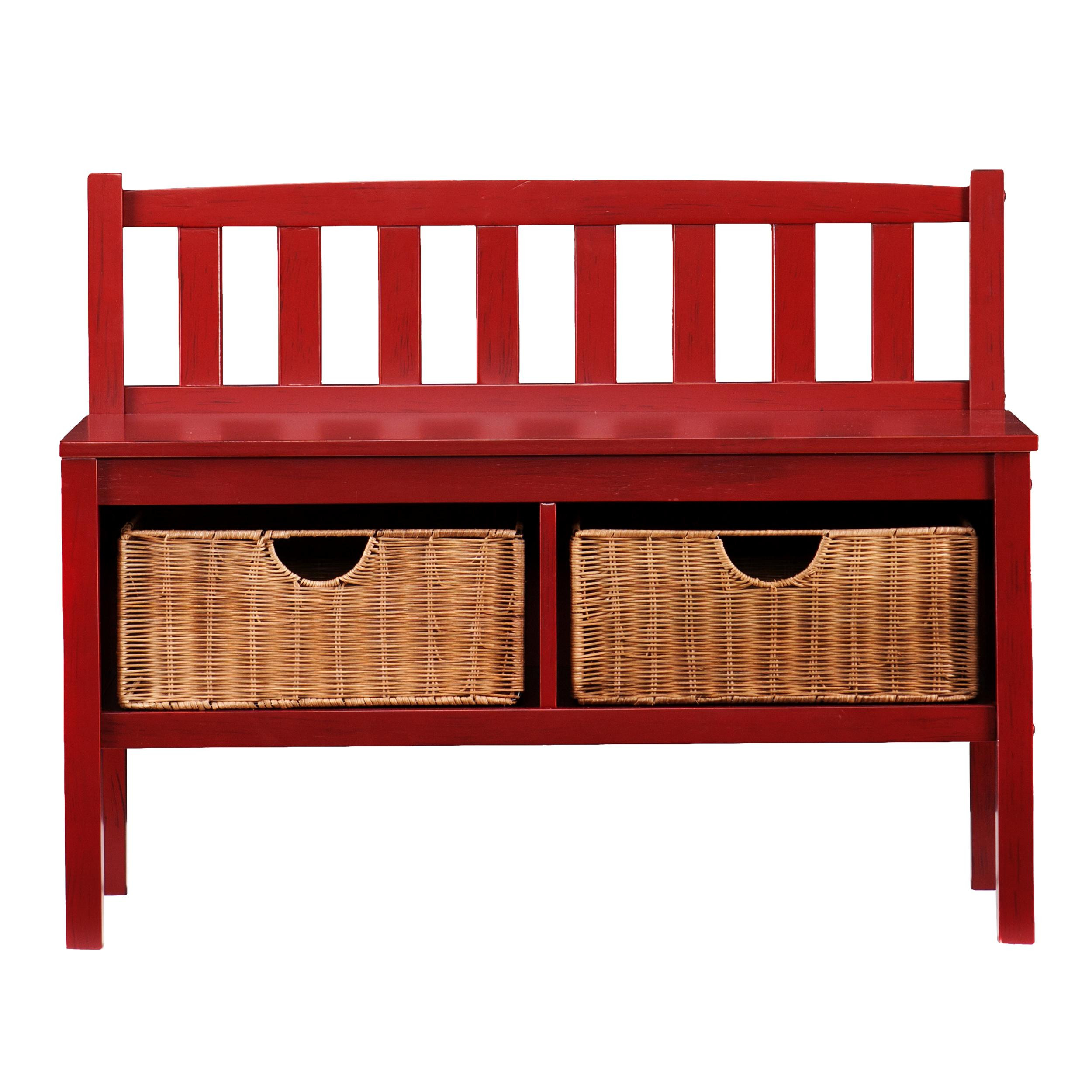 Red Storage Bench
 Amazon Southern Enterprises Collins Bench with