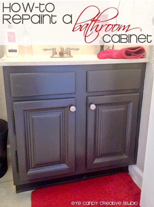 Repainting Bathroom Cabinets
 Eye Candy Creative Studio HOME HOW TO Repaint a