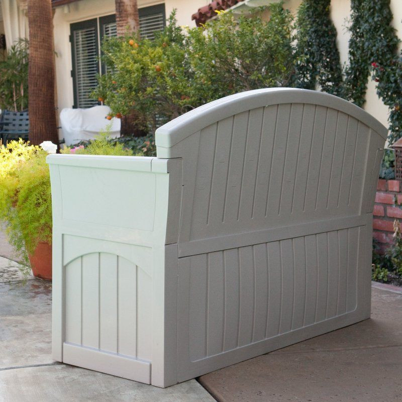 Resin Patio Storage Bench
 Outdoor Storage Bench Seat Furniture Patio Garden Yard