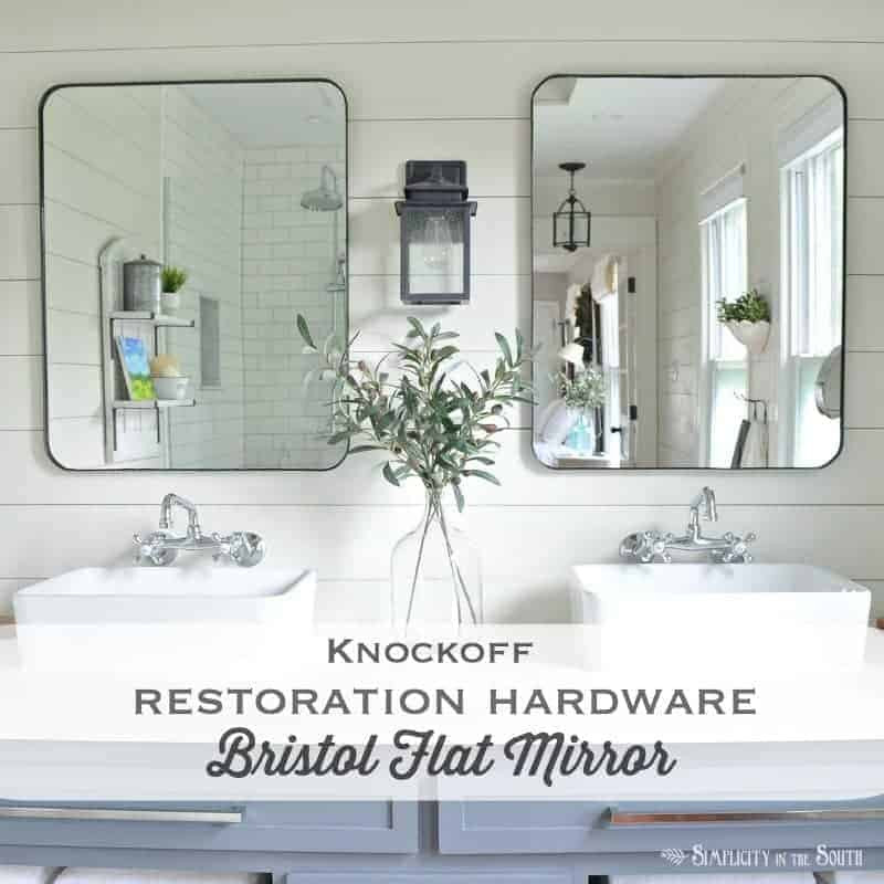 Restoration Hardware Bathroom Mirrors
 Knockoff Restoration Hardware Bristol Flat Mirror