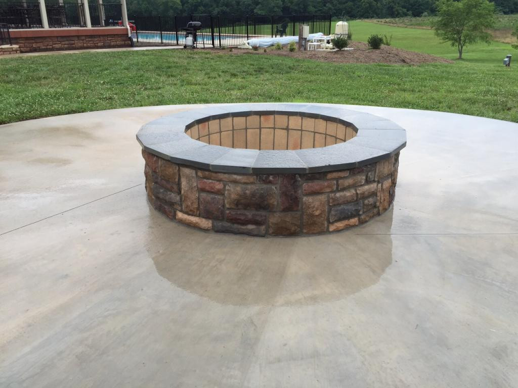 Rock Patio With Fire Pit
 Fire Pits