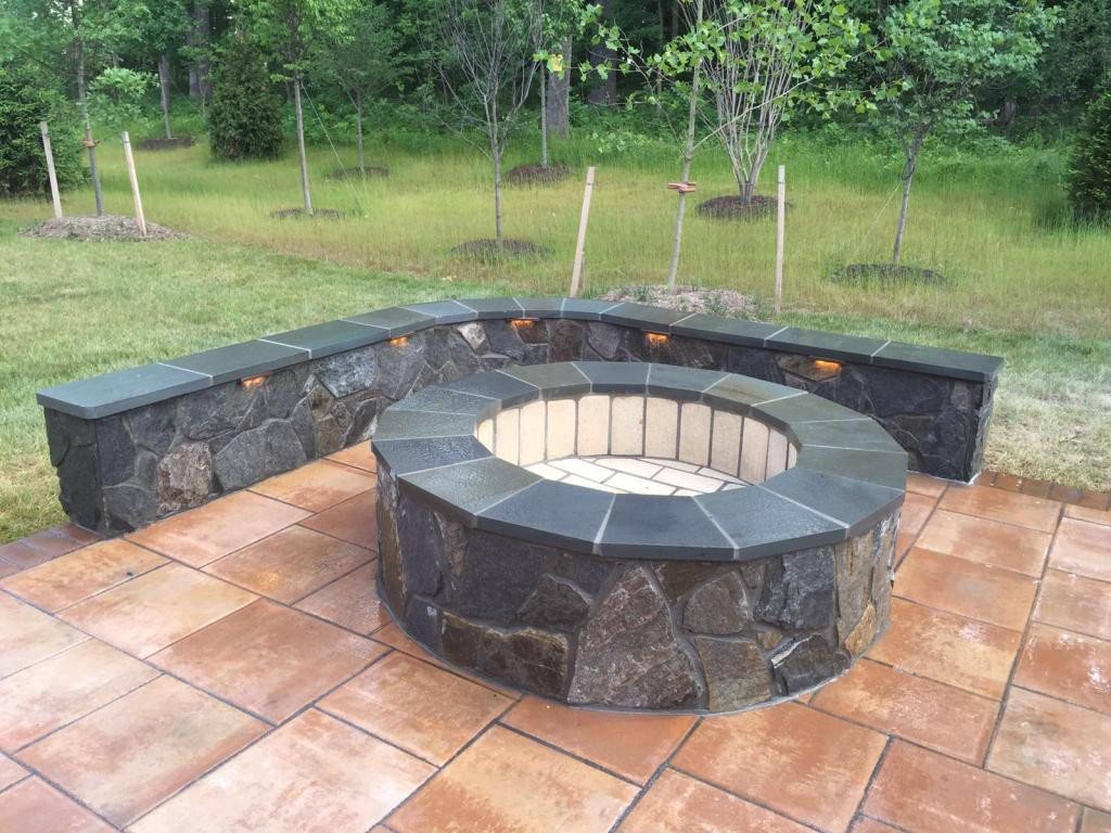 Rock Patio With Fire Pit
 Fire Pits