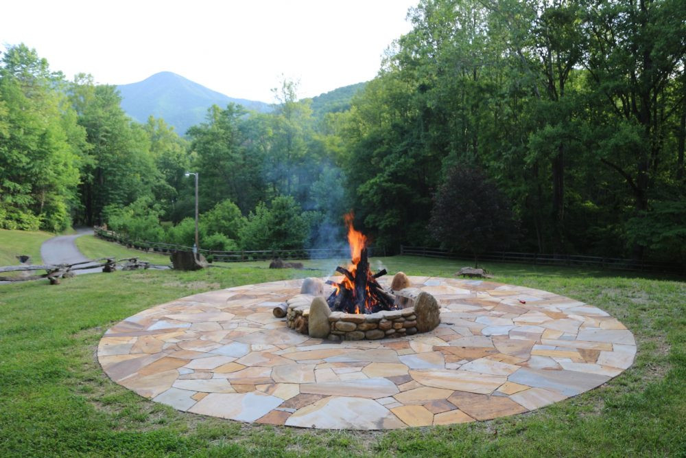 Rock Patio With Fire Pit
 Fire Pits & Fireplaces