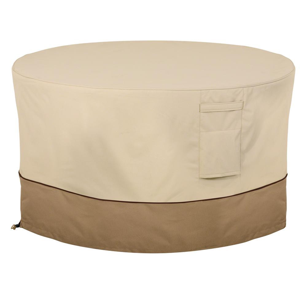 Round Firepit Cover
 Classic Accessories Veranda 42 in Round Fire Pit Table