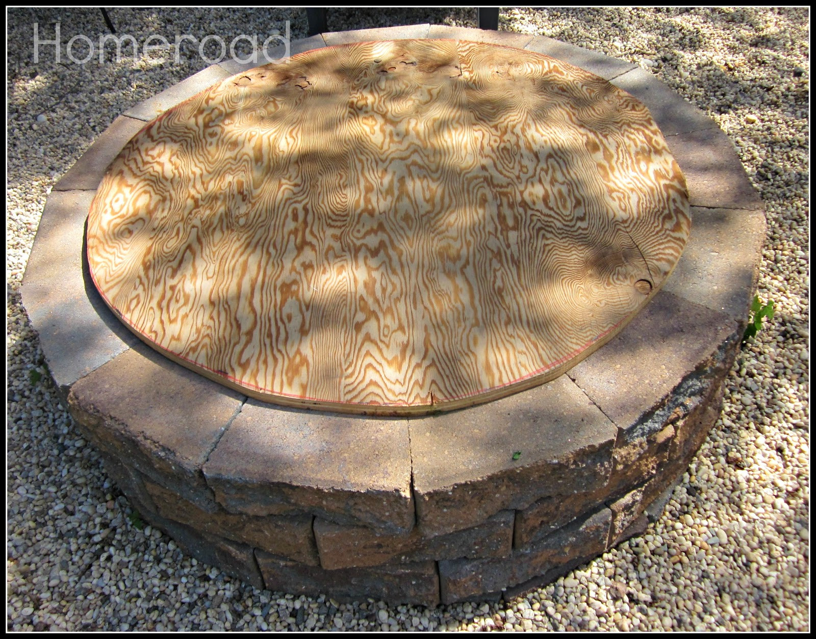 Round Firepit Cover
 Wooden Fire Pit Cover