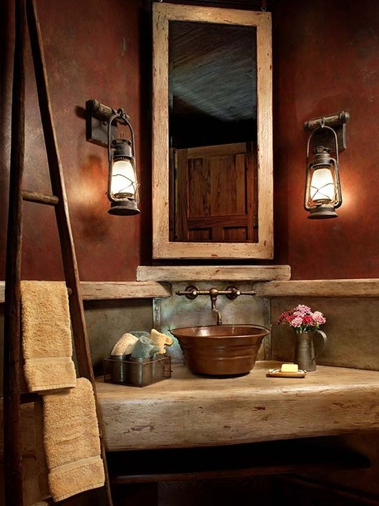 Rustic Bathroom Colors
 Bathrooms Wrapped in Warm Colors