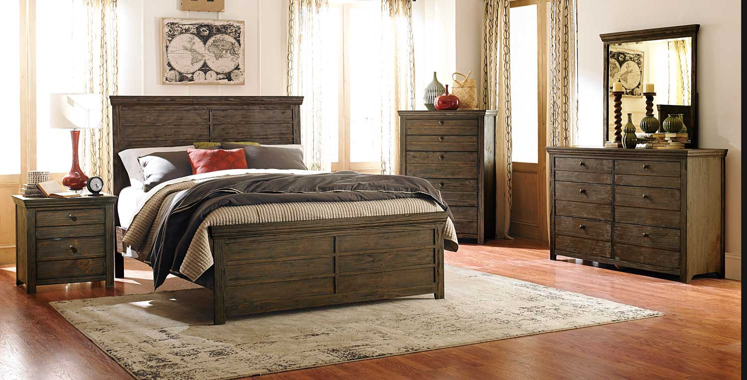 Rustic Bedroom Furniture
 Homelegance Hardwin Bedroom Set Weathered Grey Rustic