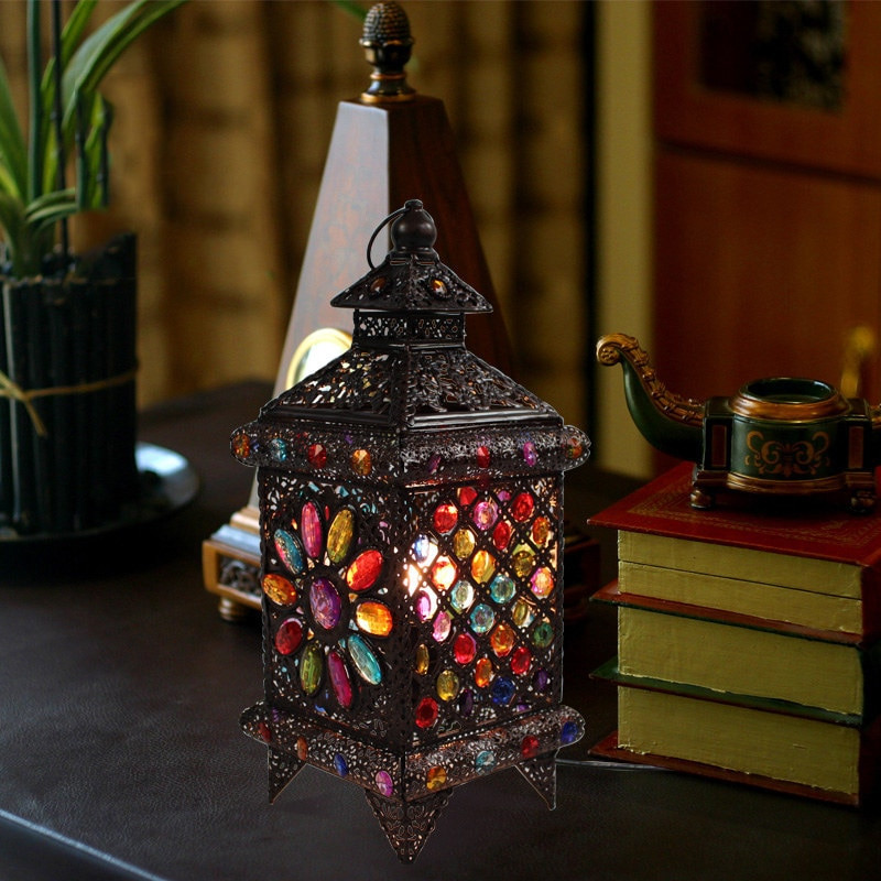 Rustic Bedroom Lamps
 Bohemian style Fashion rustic style table lamp lantern