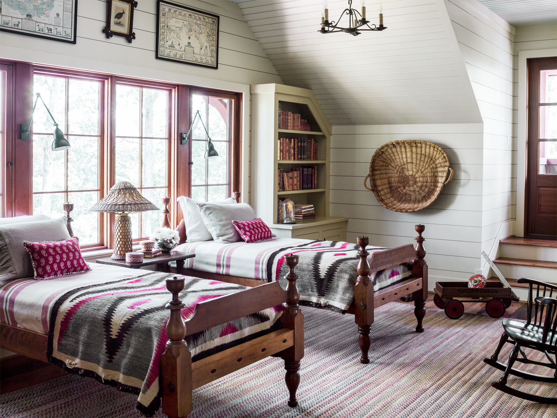 Rustic Country Bedroom
 South Carolina Lake House Cabin Rustic and Timeless