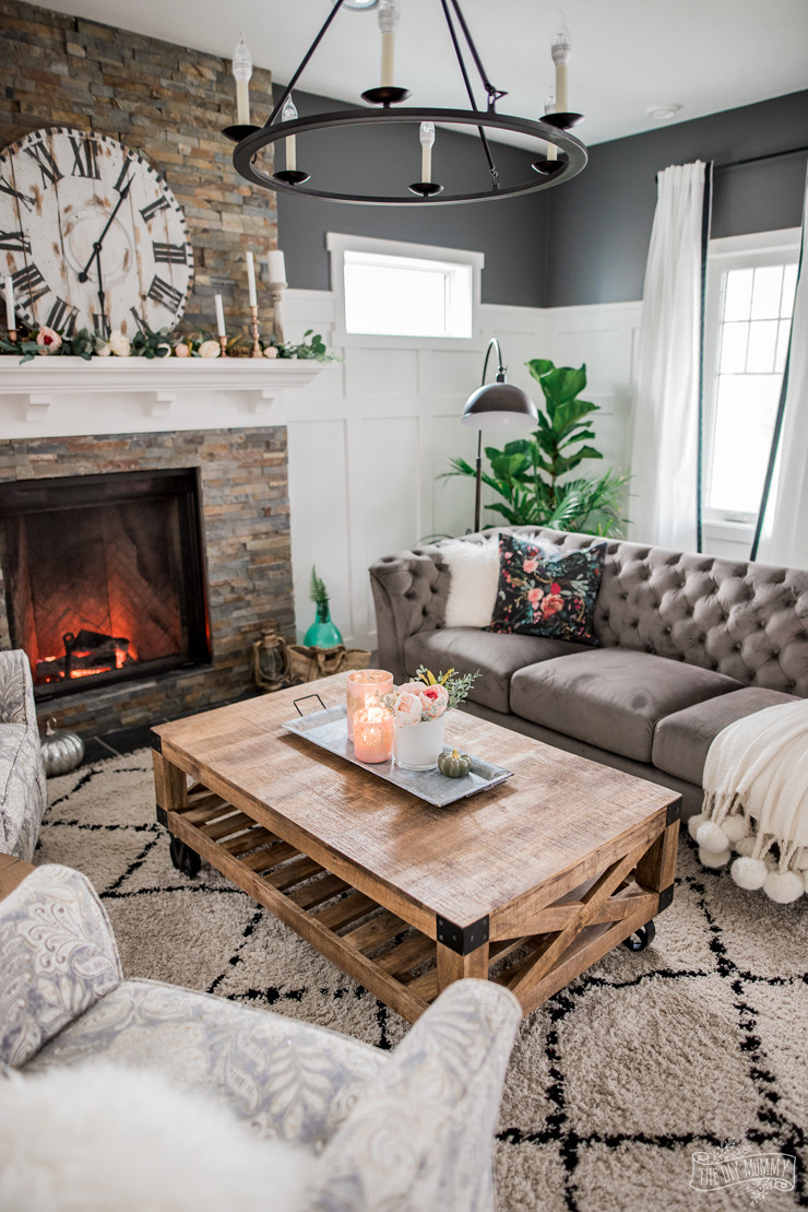 Rustic Glam Living Room
 A Cozy Rustic Glam Living Room Makeover for Fall