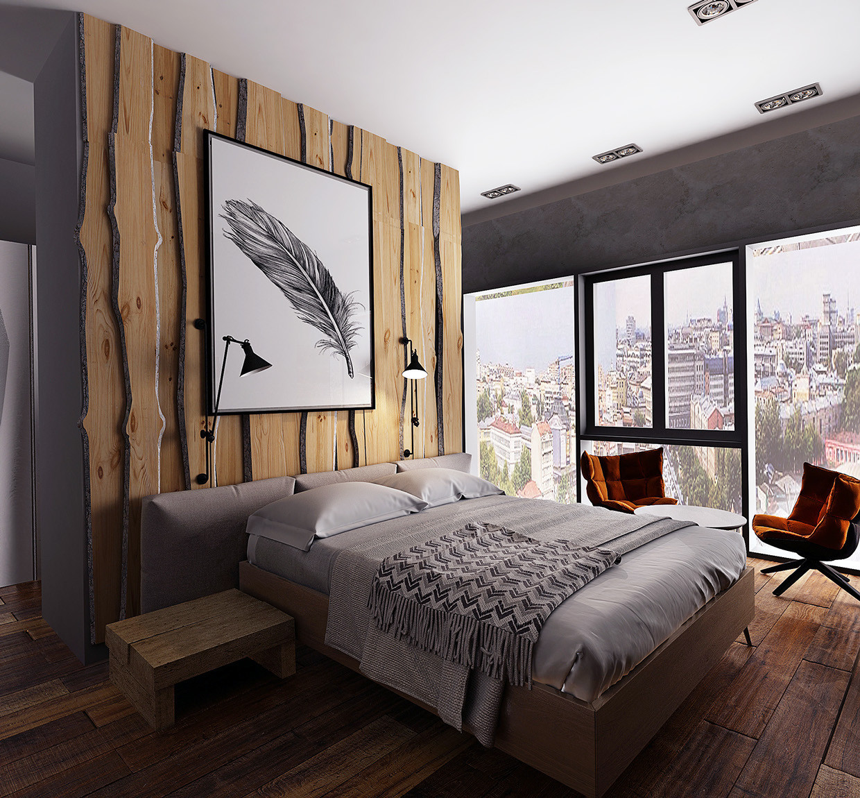 Rustic Industrial Bedroom
 Converted Industrial Spaces Be es Gorgeous Apartments