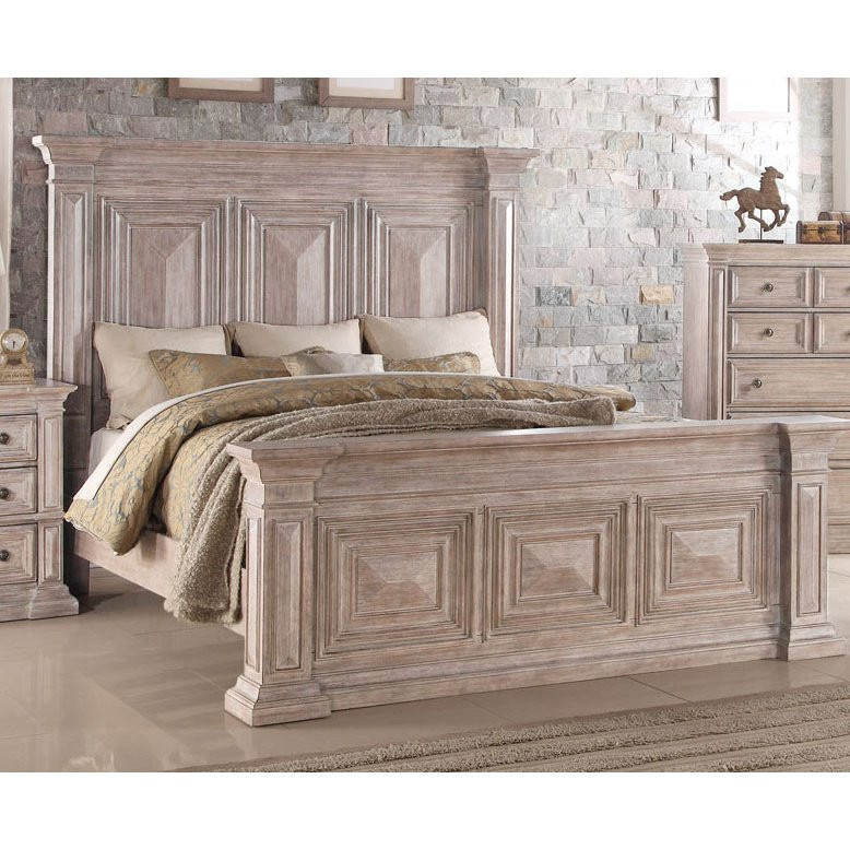 Rustic King Size Bedroom Sets
 Rustic Traditional Cream King Size Bed Santa Fe