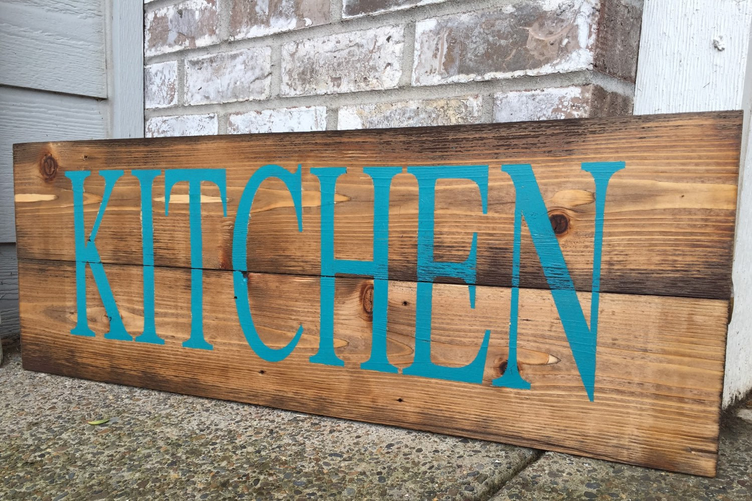 Rustic Kitchen Sign
 Rustic Kitchen Sign in Teal Kitchen Sign Rustic Kitchen