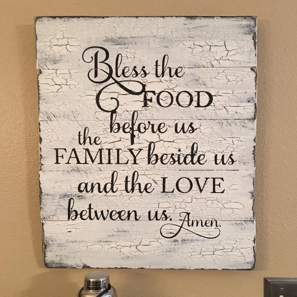Rustic Kitchen Sign
 Rustic Wood Sign Kitchen Wood Sign Bless the food before