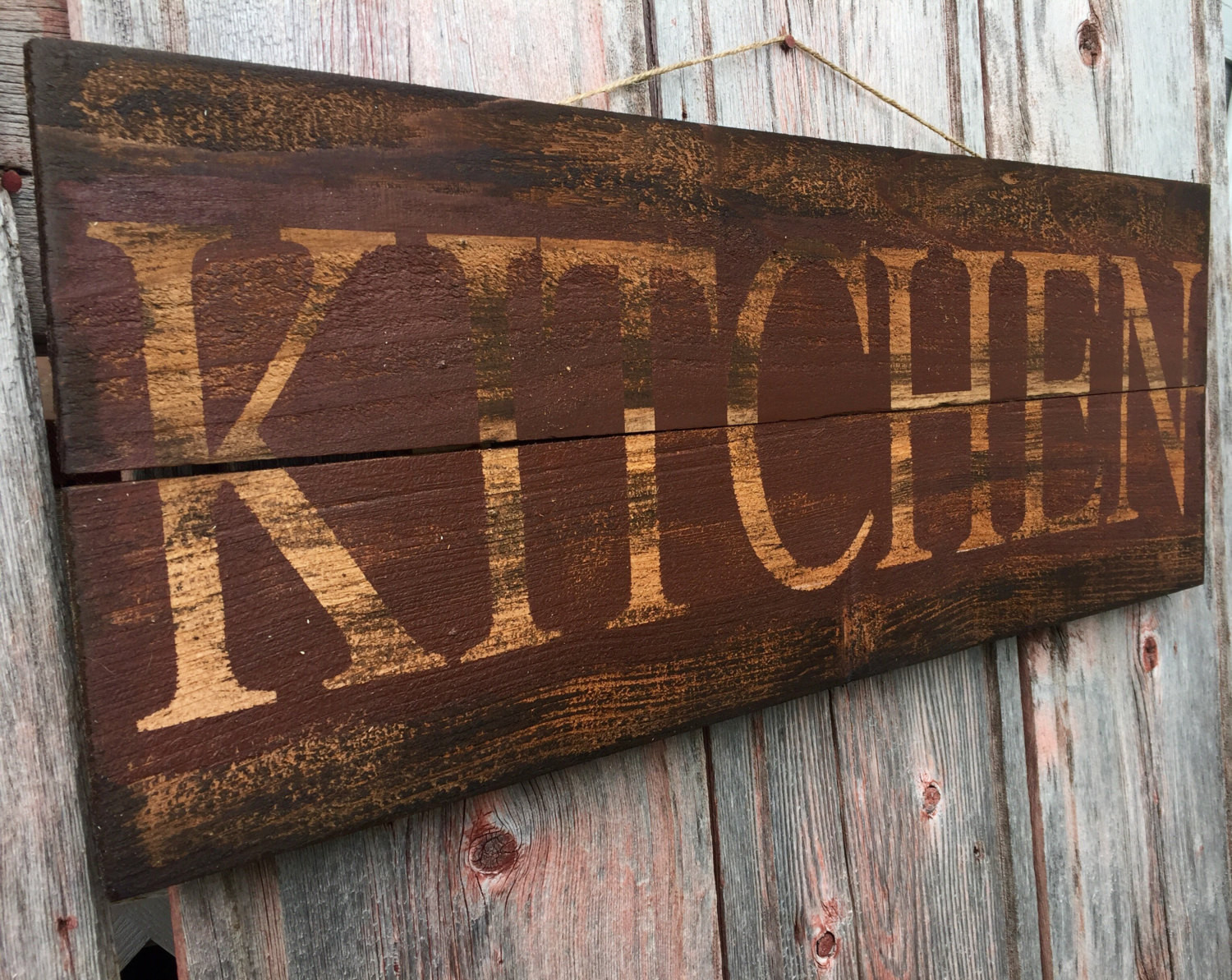Rustic Kitchen Sign
 Rustic Kitchen Sign in Red Kitchen Sign Rustic by RedRoanSigns