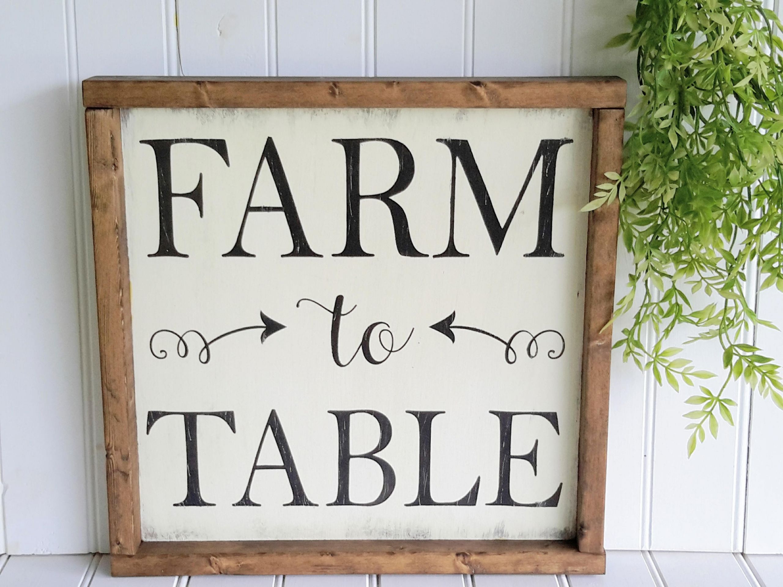 Rustic Kitchen Sign
 Farm To Table Sign Farmhouse Kitchen Signs Rustic
