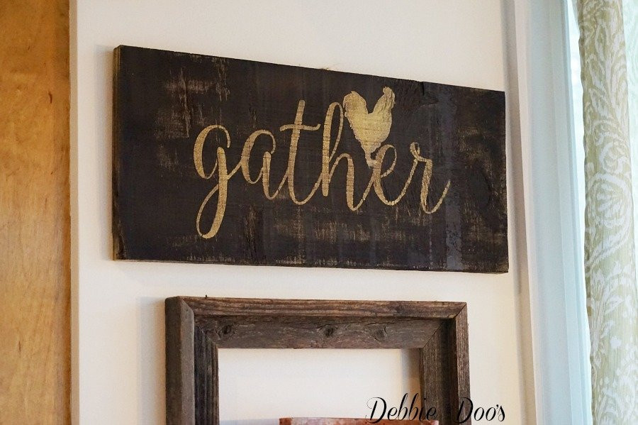 Rustic Kitchen Sign
 How to make your own rustic kitchen sign Debbiedoos