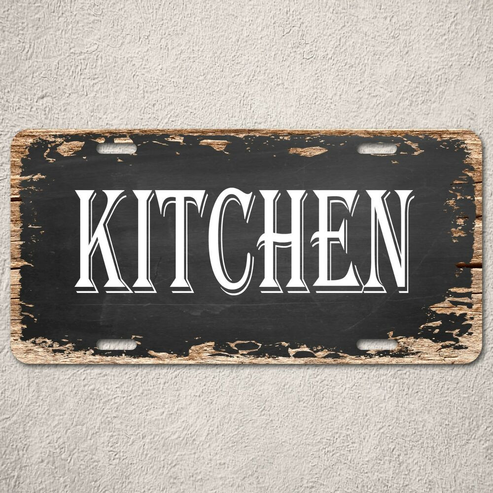 Rustic Kitchen Sign
 LP0214 KITCHEN Sign Rustic Auto License Plate Beach Bar