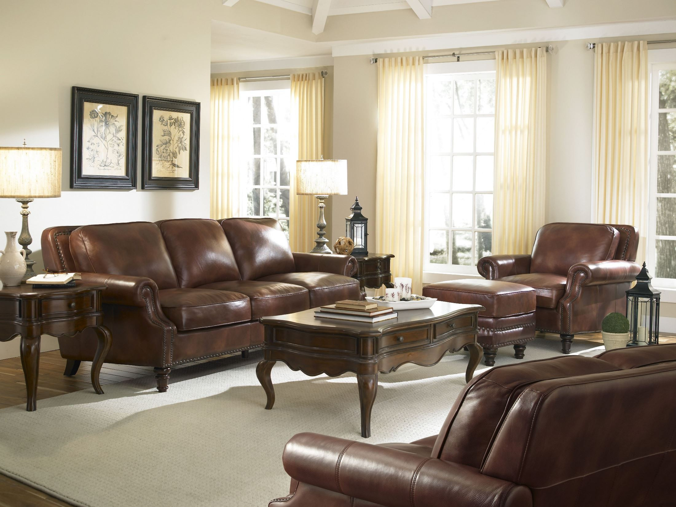 Rustic Living Room Furniture Sets
 Bentley Rustic Savauge Leather Living Room Set from