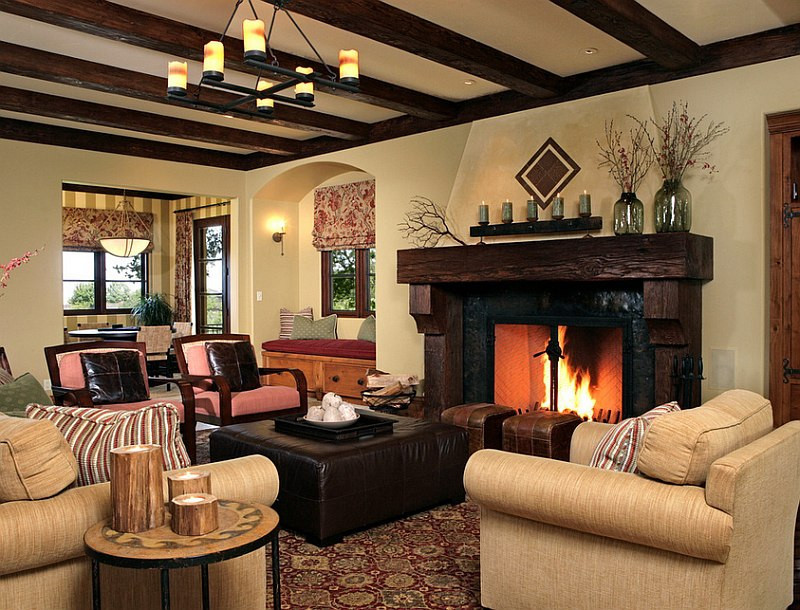 Rustic Living Rooms With Fireplace
 30 Rustic Living Room Ideas For A Cozy Organic Home