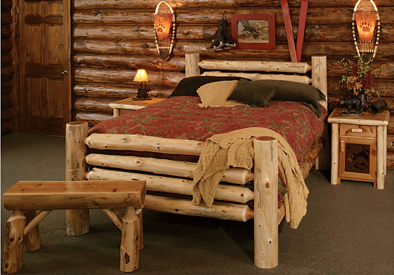 Rustic Log Bedroom Furniture
 Cedar Log Bed Kits