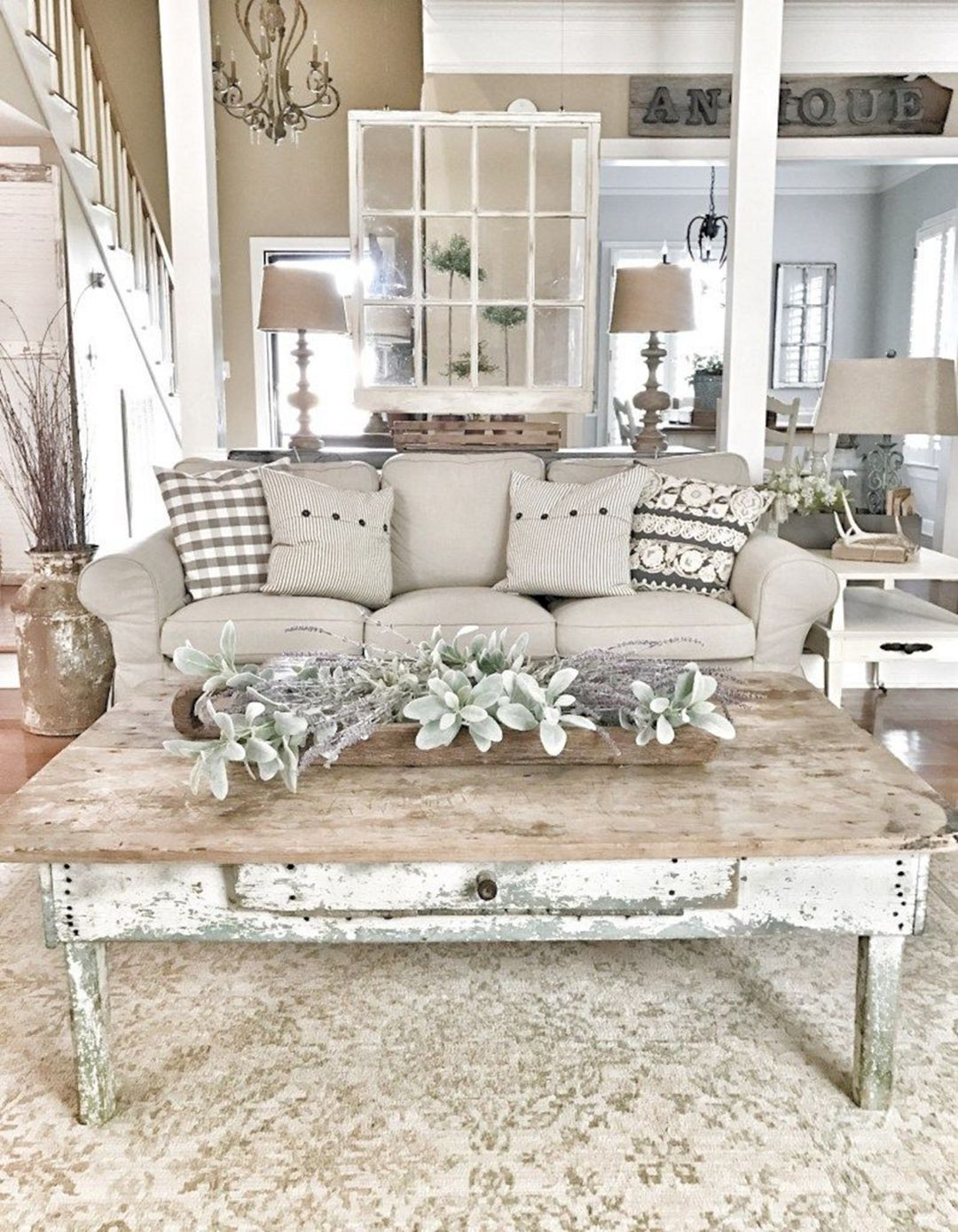 Rustic Shabby Chic Living Room
 Home Decor White in 2020