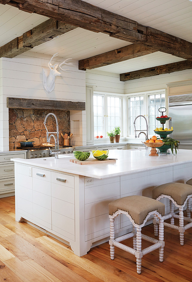21 Cool Rustic White Kitchen - Home Decoration and Inspiration Ideas