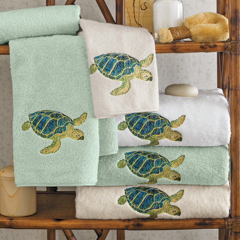 Sea Turtle Bathroom Decor
 Island Sea Turtle Towels