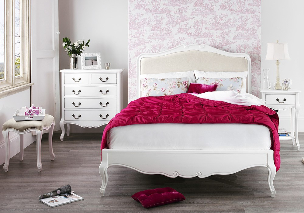 Shabby Chic Bedroom Set
 Juliette Shabby Chic White Upholstered 6ft Super King Bed
