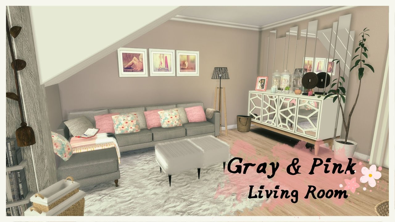 Sims 4 Living Room Ideas
 Sims 4 Gray & Pink Living Room Room Mods for